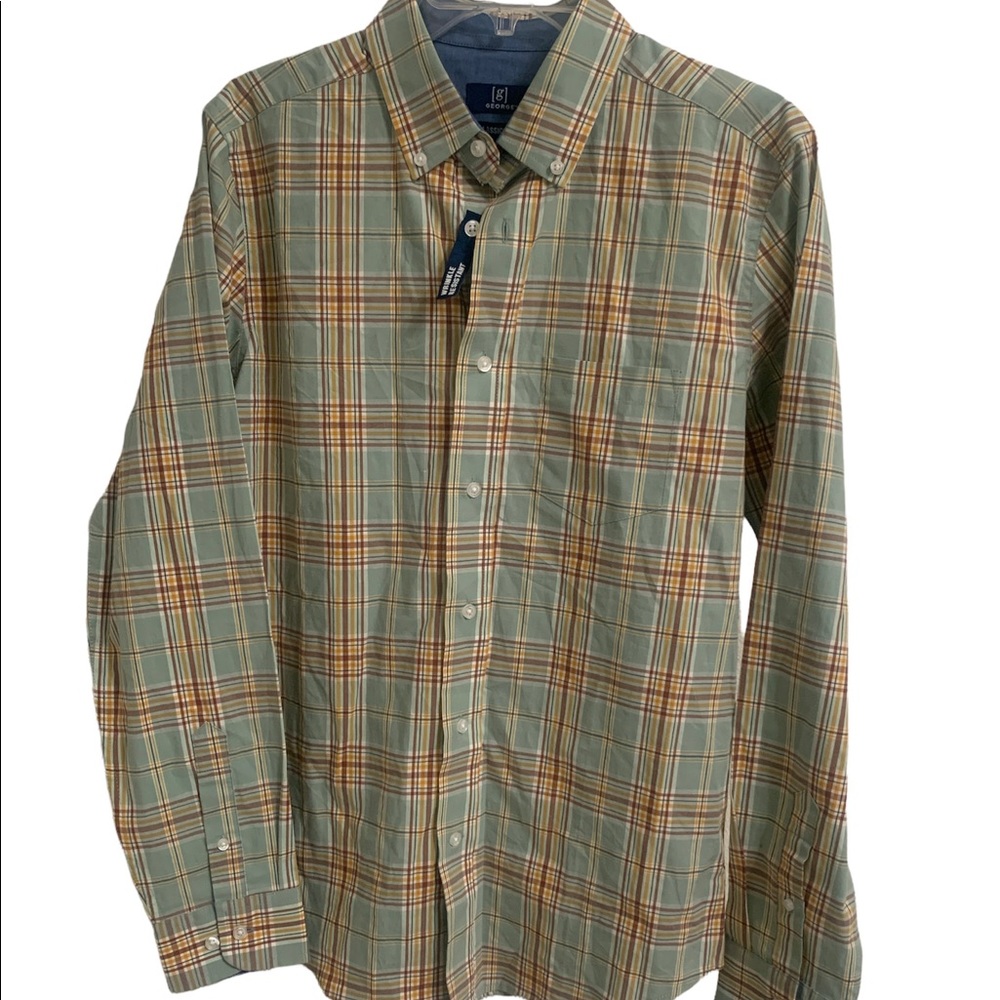 George Long Sleeve Plaid Flannel (S)